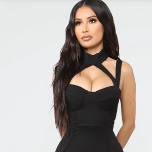 Black strappy dress